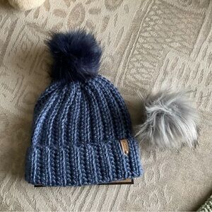 Hand Crocheted Pompom Beanie Winter Hat - Gift Idea ❄️